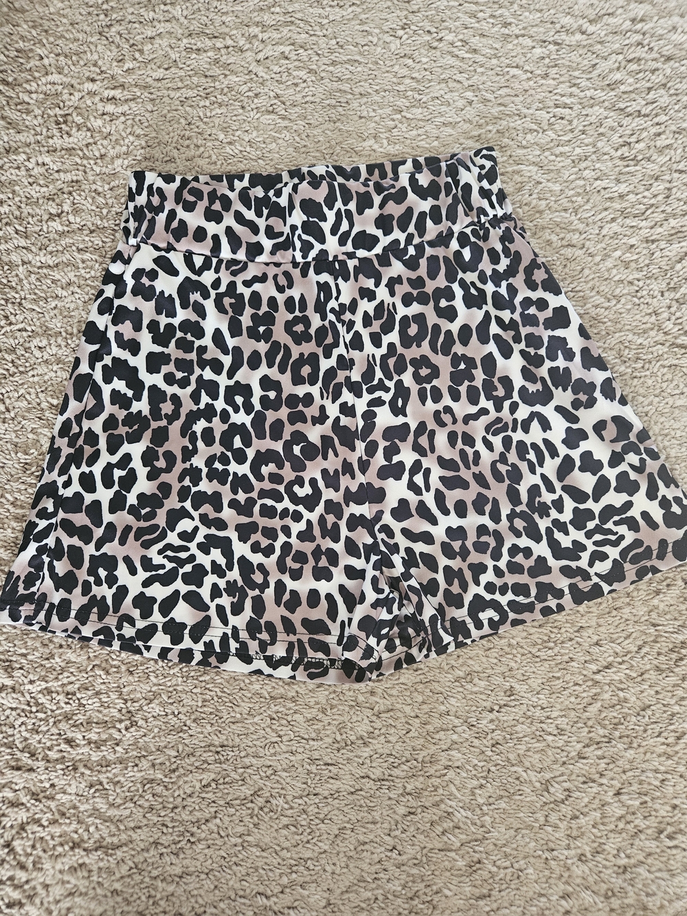 High Waist Animal Print Shorts in Pink & Black
